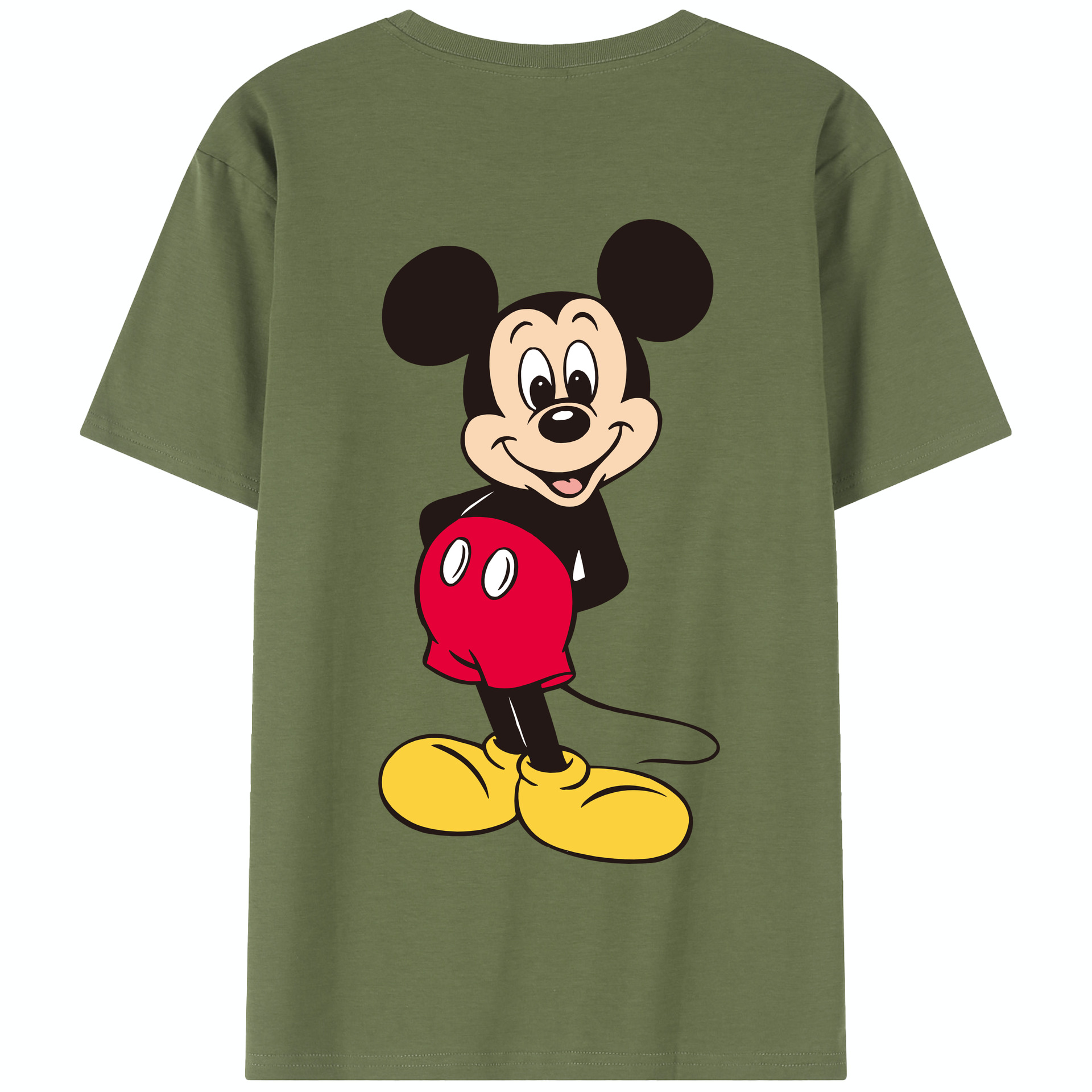 （画像用） ミッキーマウス Mickey Mouse 綿100％半袖Tシャツ（背面プリント）